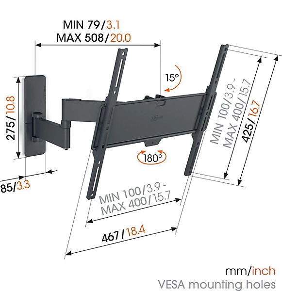 Vogels Full Motion Tv Mount 32-61 " - Image 4