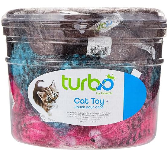 Bergan Turbo by Coastal Cat Toy Plush Monsters Bulk Cat Toy Bin