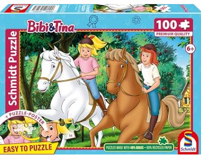 Schmidt Spiele Bibi & Tina Summer Ride Grass Jigsaw Puzzle (100 Pieces)