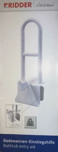 RIDDER Assistent Ergonomic Bathtub Entry Aid and Safety Grab Rail (White)