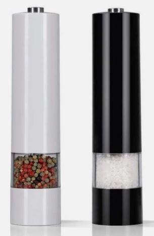 GOURMETmaxx 2-Piece Electric Salt and Pepper Mill Set
