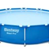 Bestway Steel Pro Round Above Ground Frame Pool Set with Flowclear Filter Pump (366 x 84 cm, Blue)