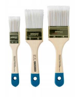 Parkside Straight Flat Paint Brush Set Suitable For Acrylic Paints (Set of 3)
