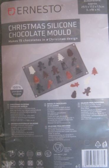Ernesto Platinum Silicone Christmas Chocolate and Candy Mold (15-Cavity Holiday Motifs)