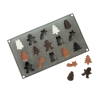 Ernesto Platinum Silicone Christmas Chocolate and Candy Mold (15-Cavity Holiday Motifs)