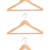 Livarno Home Heavy Duty Wooden Coat Hangers with Non-Slip Bar (3-Piece Set)
