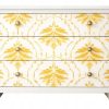Crelando Self-Adhesive Fabric Textile Furniture Film (30 x 100 cm, Yellow)