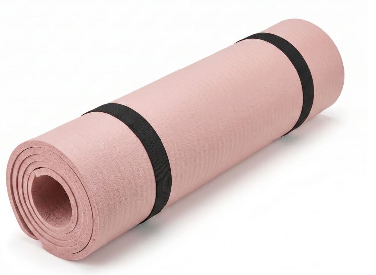 Crivit Non-Slip Yoga and Fitness Exercise Mat (Pink, 180 x 60 cm)