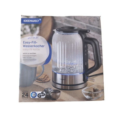 Ideenwelt Electric Kettle Silver and Black - Image 2