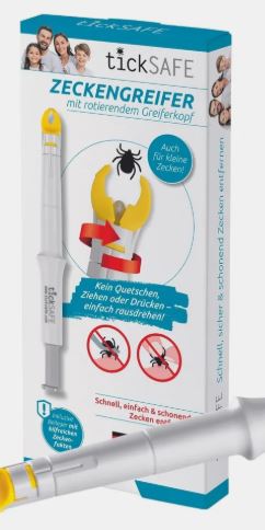 tickSAFE Premium Tick Remover with Soft-Grip Rotating Gripper Head