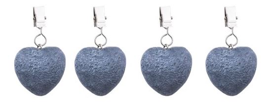 Living & Garden Heart-Shaped Tablecloth Weights (4-Piece Set)