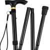 Bisinna Foldable Walking Stick for Elderly (Black)