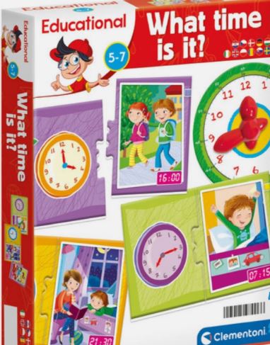 Clementoni Play for Future What Time Is It Clock & Match Puzzle Game
