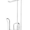 iDesign Formbu Wall-Mounted Metal Toilet Paper Holder with Wood Shelf (Chrome)