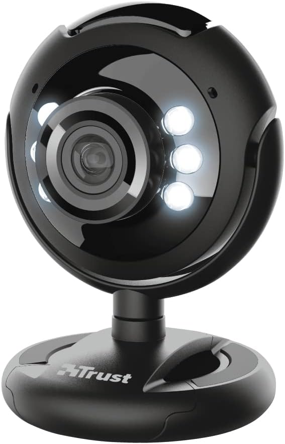 Trust Spotlight Pro Webcam with Dimmable LED Lights & Microphone - Black