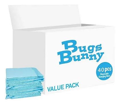 Bugs Bunny Disposable Changing Mats - 40 Pcs