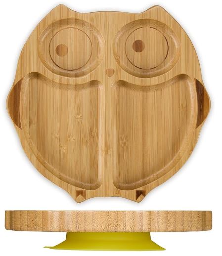 Kenderteller Cute Owl-Shaped Plate Non-Slip