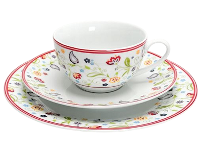 Ritzenhoff & Breker Doppio Shanti Premium 18-Piece Floral Porcelain Dinnerware & Coffee Set - Image 2
