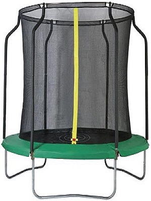 Crivit Backyard Round Trampoline with Protective Safety Enclosure Net (244cm / 96-Inch Diameter)