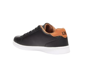 LBL by Shoexpress MOSS Men's Panelled Low Ankle Lace-Up Casual Sneakers - Black/Tan - Size 42 EU - Image 2