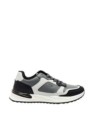 LBL by Shoexpress Men's ISON Panelled Low Ankle Lace-Up Casual Sneakers - Grey - Size 44 EU