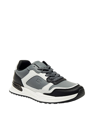 LBL by Shoexpress Men's ISON Panelled Low Ankle Lace-Up Casual Sneakers - Grey - Size 44 EU - Image 3