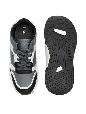 LBL by Shoexpress Men's ISON Panelled Low Ankle Lace-Up Casual Sneakers - Grey - Size 44 EU - Image 4