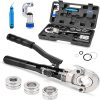 CHANHYD Manual Hydraulic Pipe Propress Crimping Tool Kit with Cutter (Size: 1/2", 3/4", 1" Jaws)