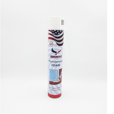 American Hawk Multipurpose Expanding PU Foam Sealant - 750ml Fast Curing Polyurethane Spray for Gap Filling