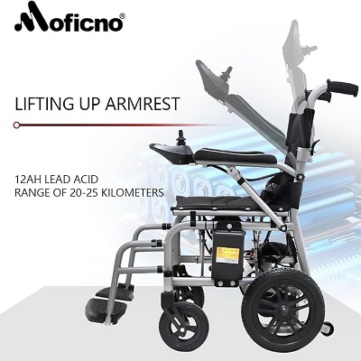 Moficno Foldable Lightweight Electric Wheelchair for Elderly & Disabled E-Scooter - Image 3