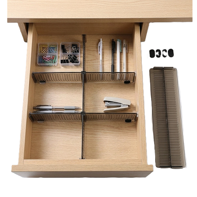 Adjustable Drawer Dividers Set - Plastic Grid Separators Organizer for Office & Kitchen - Image 2