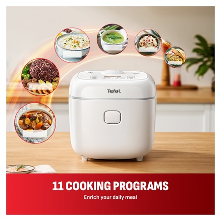 Tefal Delirice Fuzzy Logic Rice Cooker 1.8L - Smart Spherical Pot Multi-Cooker - Image 2