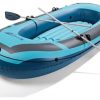 CRIVIT 3-Person Inflatable Boat Set – Heavy Duty PVC Fishing Dinghy & Lake Raft with Oars, Hand Pump & Storage Bag (272 x 130 cm, 260kg Capacity)