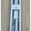 Smeg No 5 Stainless Steel Bread Knife 19cm (7.4 Inches) – Premium German Steel Serrated Kitchen Knife with Ergonomic Handle