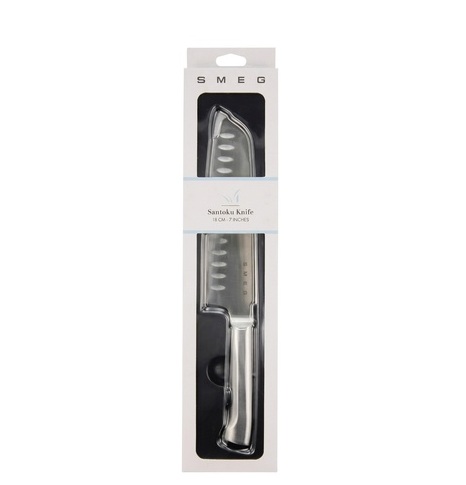 SMEG NO.4 German Stainless Steel 7-Inch Santoku Knife - High-Quality 18cm Professional Kitchen Knife for Precision Chopping