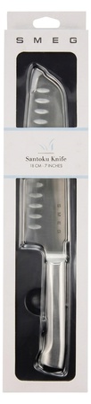 SMEG NO.4 German Stainless Steel 7-Inch Santoku Knife - High-Quality 18cm Professional Kitchen Knife for Precision Chopping