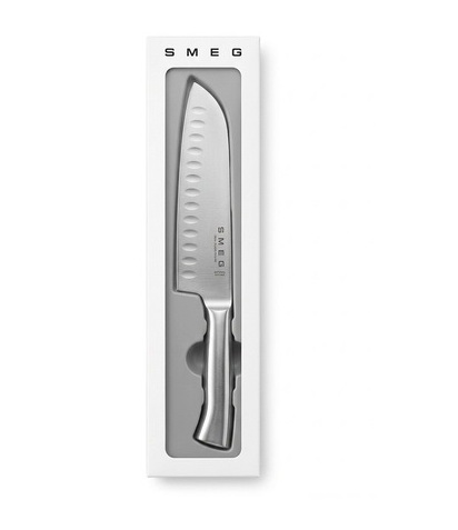 SMEG NO.4 German Stainless Steel 7-Inch Santoku Knife - High-Quality 18cm Professional Kitchen Knife for Precision Chopping - Image 3