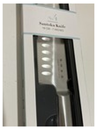 SMEG NO.4 German Stainless Steel 7-Inch Santoku Knife - High-Quality 18cm Professional Kitchen Knife for Precision Chopping - Image 2