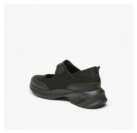 Flora Bella by Shoexpress Gina Women Black Solid Platform Mary Jane Sneakers with Hook and Loop Closure - Size 41 EU - Image 2