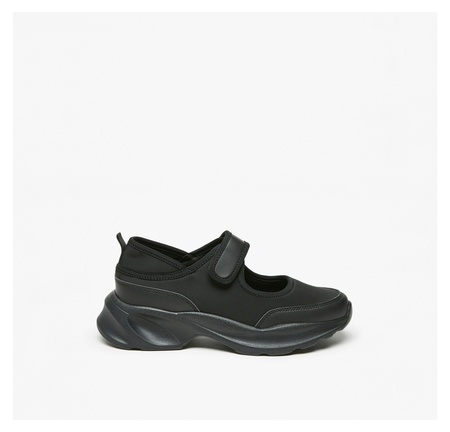 Flora Bella by Shoexpress Gina Women Black Solid Platform Mary Jane Sneakers with Hook and Loop Closure - Size 41 EU - Image 3