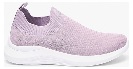 Oaklan by Shoexpress Women Lilac Mesh Detail Sock-Like Slip-On Walking Sports Shoes with Pull Tabs - Size 38 EU - Image 2