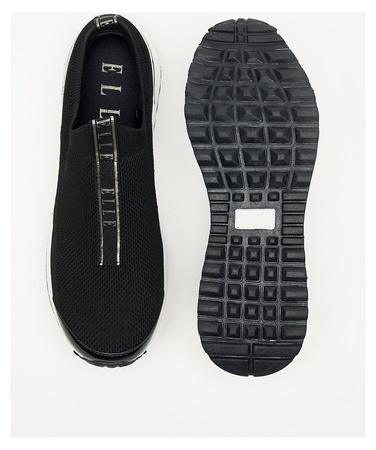 Elle by Shoexpress Blerte Women Mesh Slip-On Low Ankle Sneakers with Tape Detail and Pull Tabs - Size 36 EU - Image 4