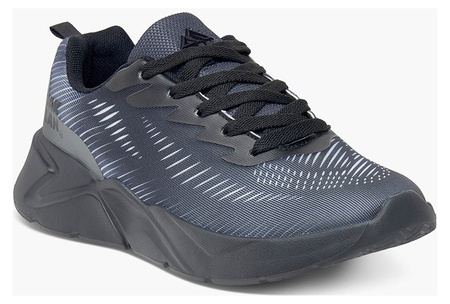 Oaklan Women Ombre Textured Running Sports Shoes with Lace-Up Closure - Full Black (Size 37 EU) - Image 3