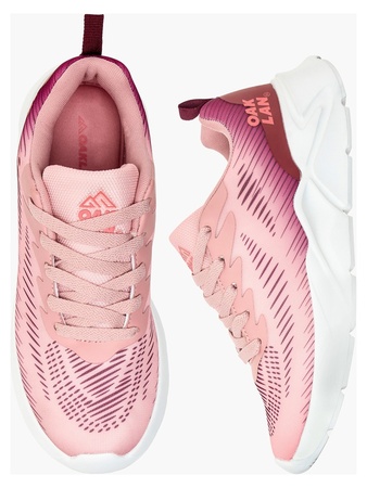 Oaklan by Shoexpress Women Fuchsia Pink Ombre Mesh Sports Running Shoes with Lace-Up Closure - Size 40 EU - Image 2