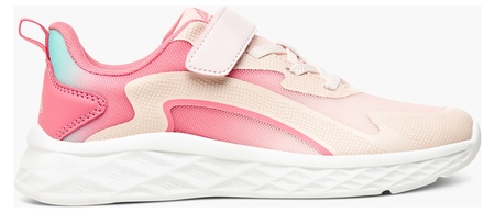 Oaklan Girls Panelled Low-Top Sports Shoes with Hook and Loop Closure - Coral/Pink (Size 37 EU) - Image 3