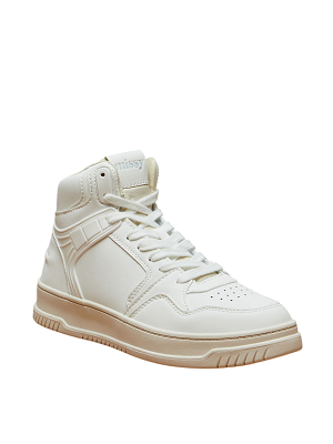 Missy by Shoexpress Alexa Women White Solid High-Top Sneakers with Lace-Up Closure - Size 39 EU