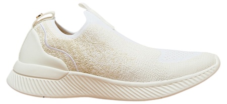 Flora Bella Women Mesh Textured Slip-On Low Ankle Walking Sneakers - White (Size 38 EU) - Image 2