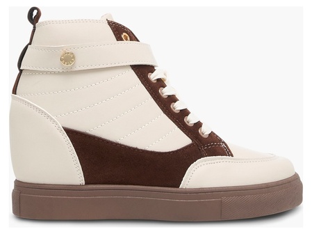 Flora Bella by Shoexpress Unity Women Multicolour Colourblock High-Top Wedge Heel Panelled Sneakers with Hook and Loop Closure - Size 37 EU - Image 3