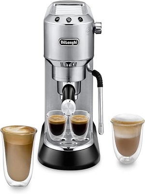 DeLonghi Dedica Arte, Espresso Machine, Manual Coffee Machine - SILVER (Open Box)