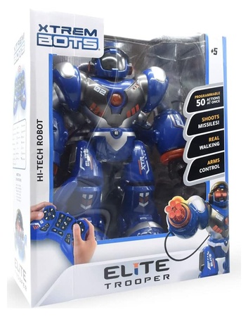 Xtrem Bots Elite Trooper Smart RC Robot – Programmable STEM Toy with 5 Dart Cannon - Image 2